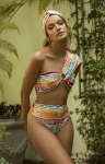 Picture of Petrona Bikini Orange Tribal Print