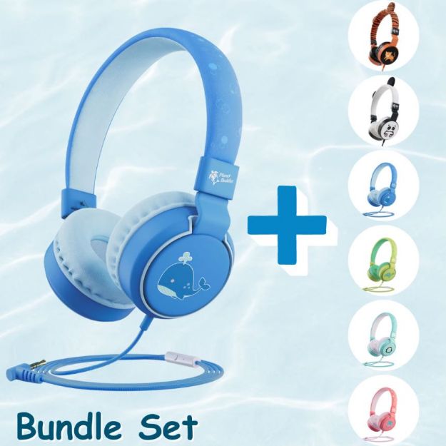 图片 Planet Buddies 小海鲸儿童耳机2件套裝 (6种不同组合)