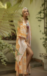 Picture of Petrona Kimono Orange Tribal Print