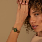 图片 VANNA(凡娜) LUNA 系列 绿太阳纹表面手表